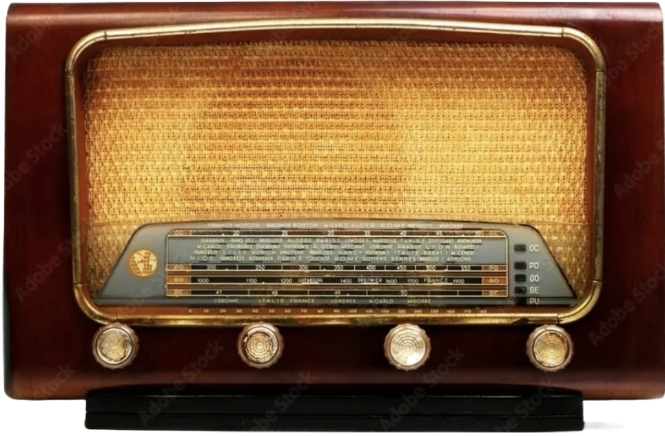 Ancienne radio utilisée comme image du dispositif d'écoute