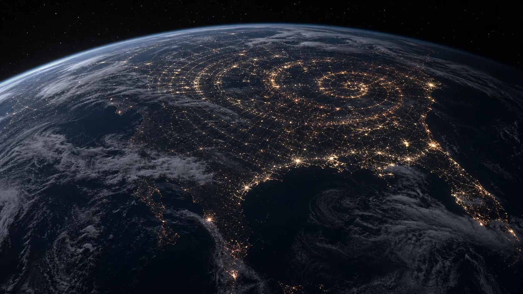 Projection artistique de Planetary Glyph vu depuis l’orbite