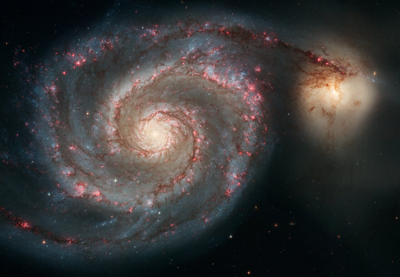 Galaxie du Tourbillon M51 vue par Hubble