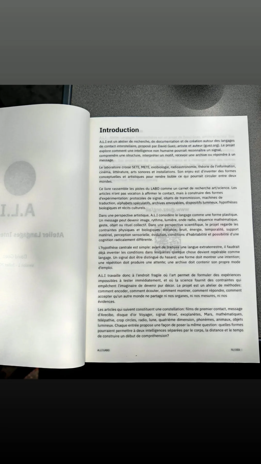 Vue du livre A.L.I Opus 1 4