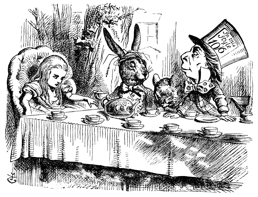 The Mad Tea Party, illustration by John Tenniel
