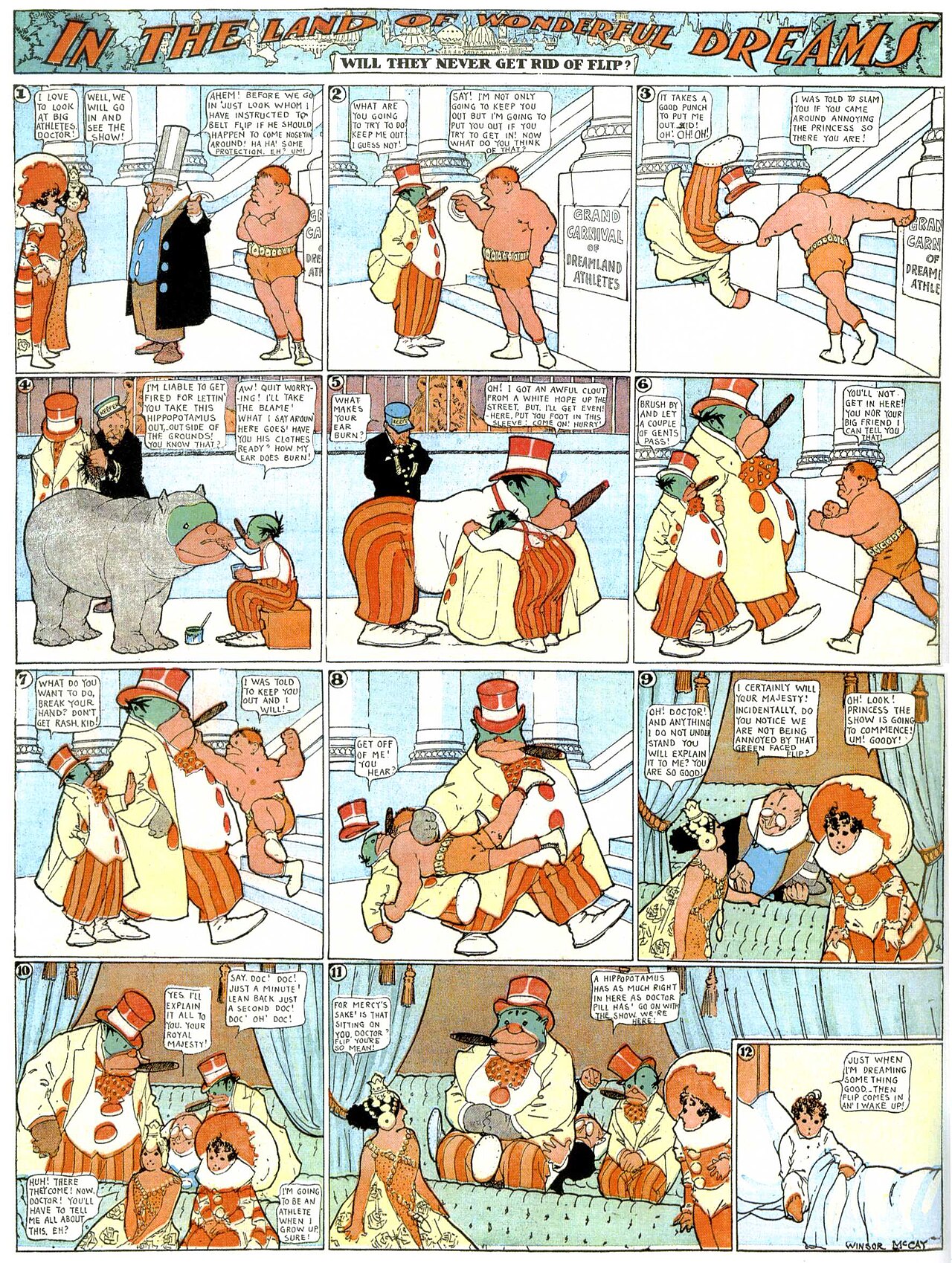Planche de Little Nemo in Slumberland par Winsor McCay en 1912