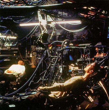 Neo undergoes accelerated learning in The Matrix