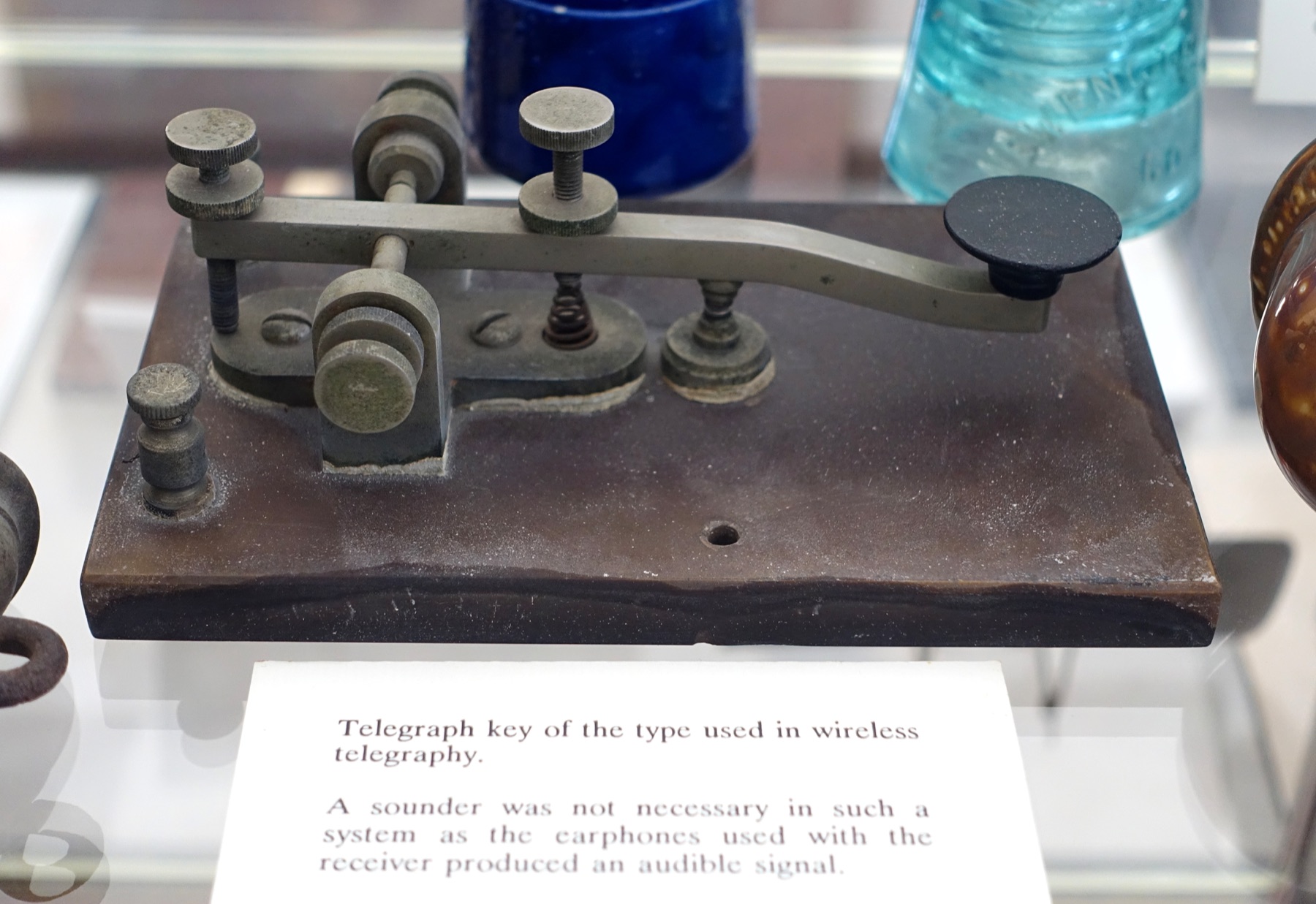 Historic telegraph key used for wireless telegraphy