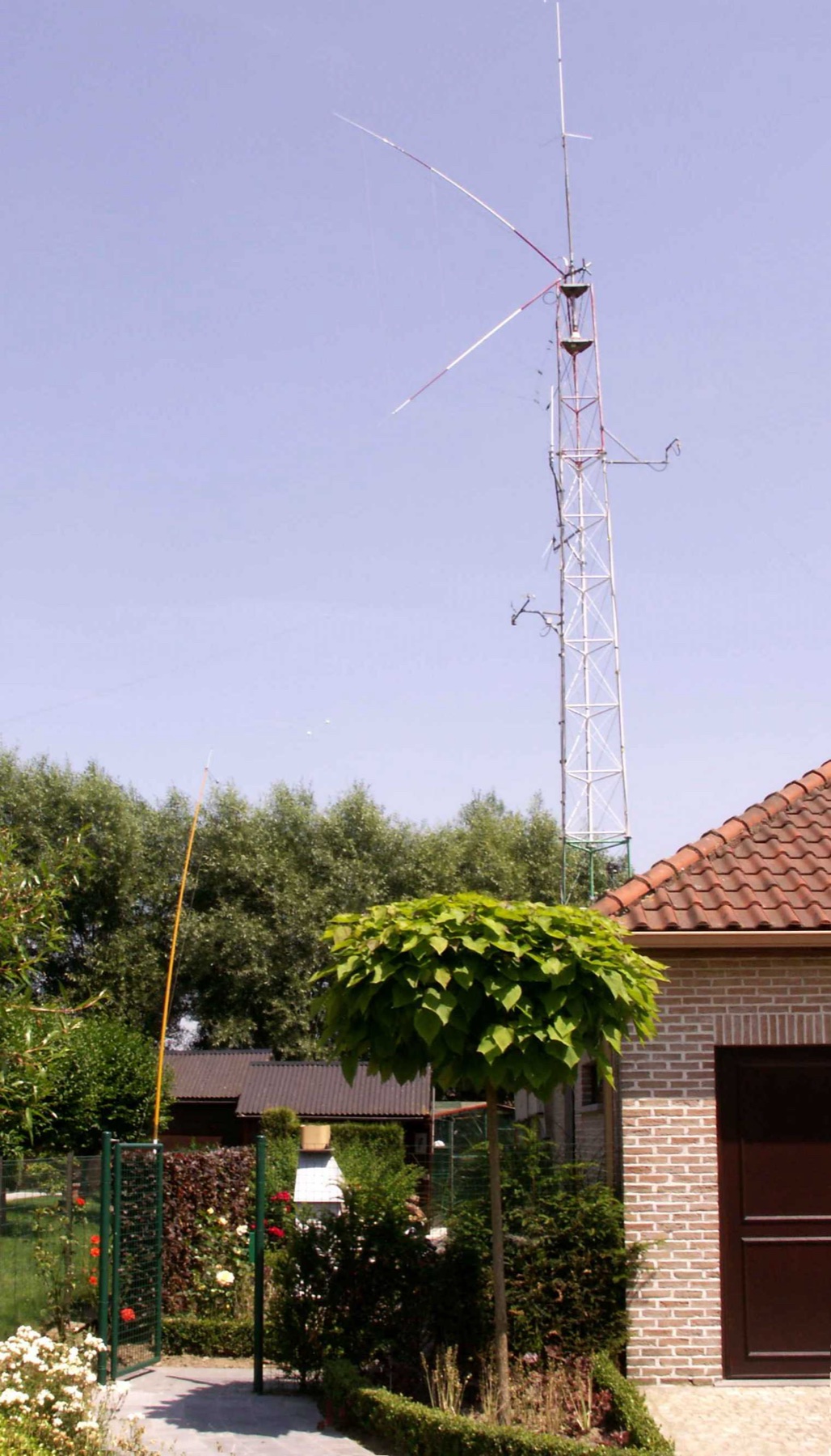 Antenna mast at an amateur radio station